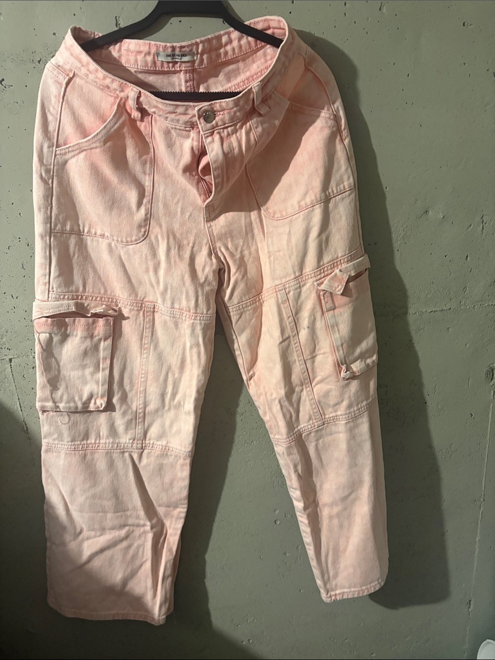 American Bazi Light Peach Denim Shorts